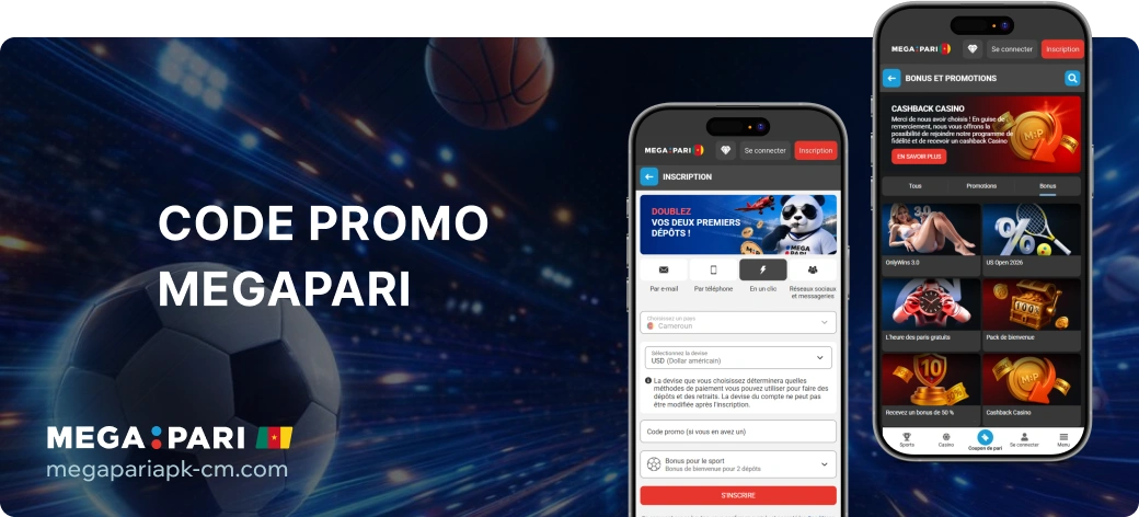 Code promo Megapari Cameroun : comment profiter du bonus de bienvenue - Megapari Cameroun